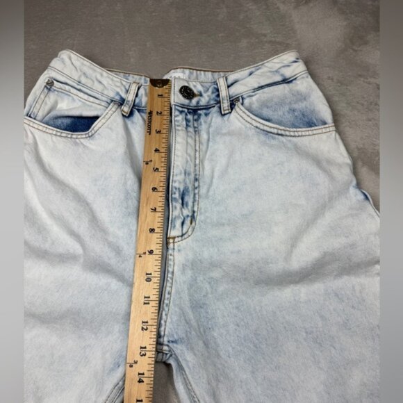 Sandro Paris 100% Cotton Wide Leg High Rise Ankle Very Light Blue Jeans 40 US 8 - Picture 9 of 16